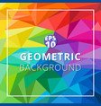 abstract geometric low polygon colorful vector image vector image
