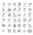 barbershop icons set vector image