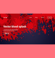 blood splash background smear spatter from corner vector image vector image