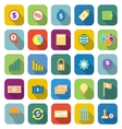 finance color icons with long shadow vector image vector image