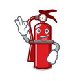 okay fire extinguisher character cartoon vector image