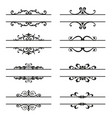 set of decorative florish elements vector image vector image