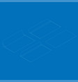 flat isometric of blank paper vector image