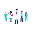 medical staff doctors team clinic employee vector image