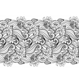seamless monochrome floral pattern vector image