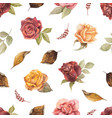 watercolor autumn seamless pattern vector image vector image