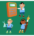 elementary school vector image