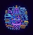laundry room neon concept vector image vector image