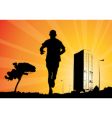 man jogging vector image