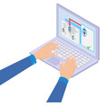search for clients and information in internet vector image