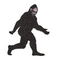 detailed hairy bigfoot vector image