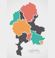 Staffordshire england map with states and modern Vector Image