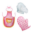 watercolor clothes for cook vector image