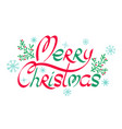 banner for christmas with hand drawing lettering vector image