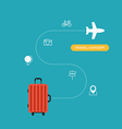 travel concept flat design business trip holiday vector image