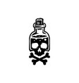 poison in bottle vector image vector image