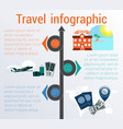 travel infographic template 3 positions vector image