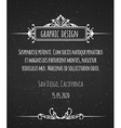 black chalk board template vintage frame vector image vector image