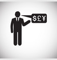 businessman icon on white background for graphic vector image
