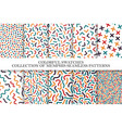 collection of bright colorful seamless patterns vector image