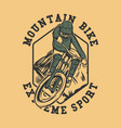 logo design mountain bike extreme sport vector image vector image