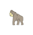 one continuous line drawing of gorilla vector image vector image
