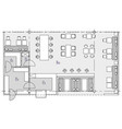 standard furniture symbols used in architecture vector image
