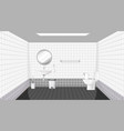toilet interior design with furniture vector image vector image