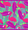 tropical flamingo pattern vector image vector image