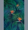 tropical leaves seamless pattern vector image vector image
