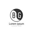 letter logo bg template design vector image vector image