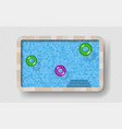 pool top view colorful swim rings on blue vector image