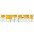 road traffic signs set blank board with place vector image