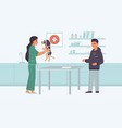 adopted pets people taking animals from vet vector image