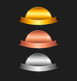 blank stamps - gold platinum silver vector image