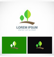 plant landscape green logo vector image