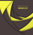 background with black and yellow color paper cut vector image vector image