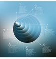 circles pattern with the reflection of environment vector image vector image