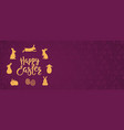 easter gold and purple banner design vector image vector image