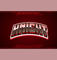 editable text effect - knight style mockup vector image