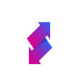 exchange icon logo with arrows vector image