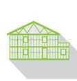 house green logo real estate design template vector image vector image