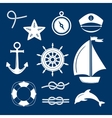 marine symbol nautical design elements vector image vector image