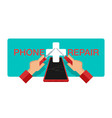 mobile phone repair service banner vector image vector image