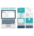 one page website theme vector image vector image