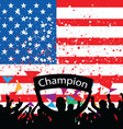 crowd cheer america vector image