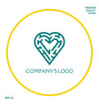 logo - a labyrinth in the heart symbol vector image