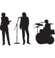 rock band silhouettes vector image