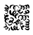 swirls and curls elements collection vector image