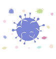 virus isolated microbes flat vector image vector image